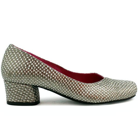 Polo - Bronze Snake Low heel shoe - Chanii B