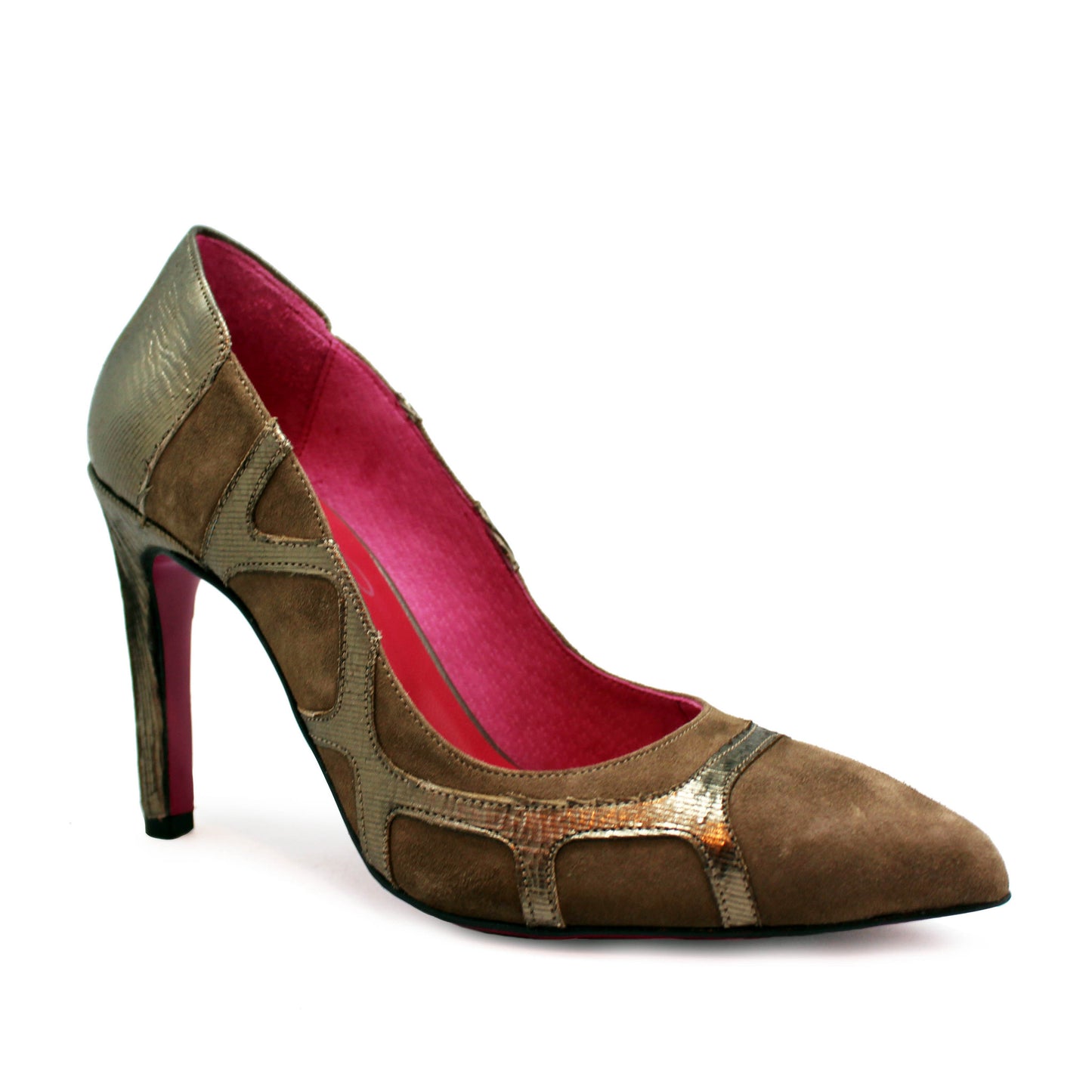 Prisom taupe High heel shoe- LAST PAIRS 35, 36& 37