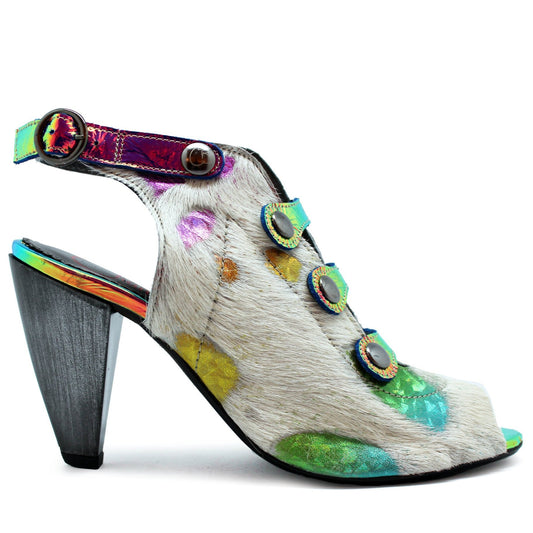 Honey - White Rainbow Unicorn heel