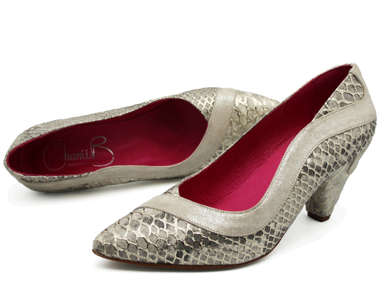 Salon - Gold/Cobra medium heel- LAST PARS 26, 37 AND 40!