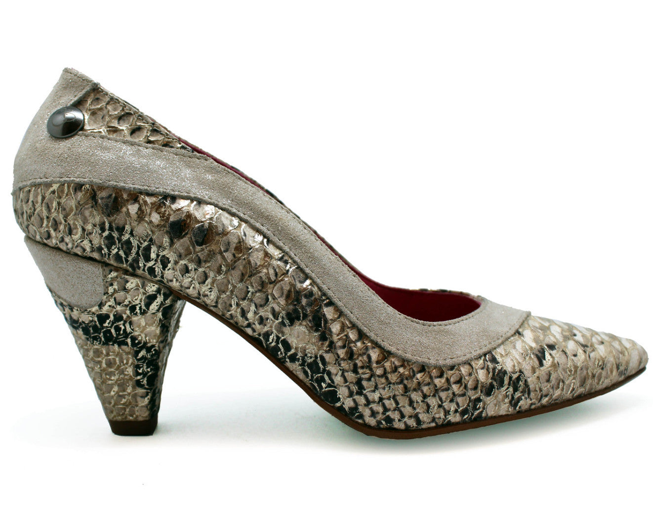 Salon - Gold/Cobra medium heel