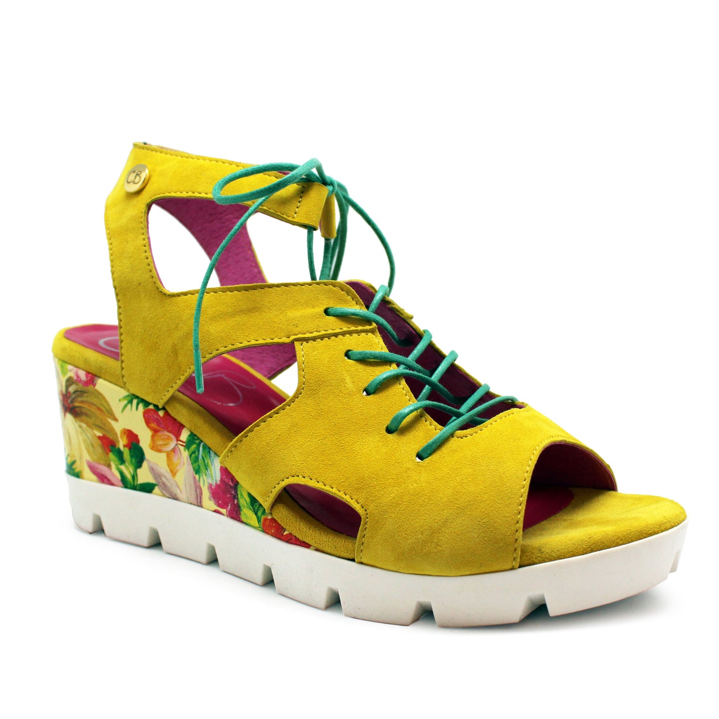 Sissors - Yellow wedge sandal