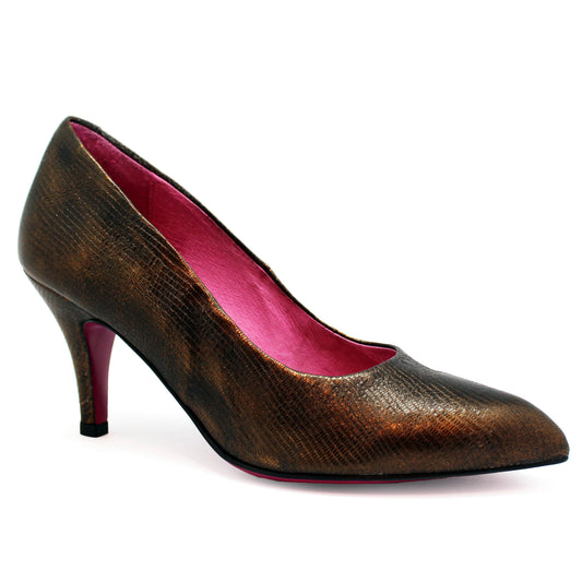 Zut - Bronze Metallic stiletto heel